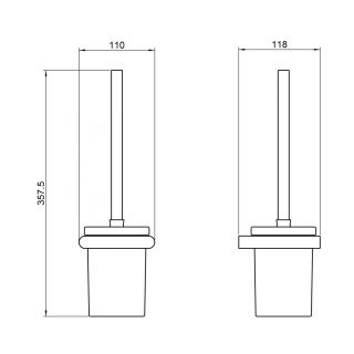 Щётка для туалета Timo Luiro 18461/18 чёрное золото